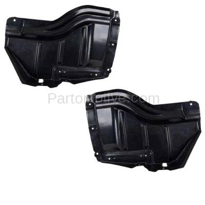 Aftermarket Replacement - IFD-2024L & IFD-2024R 07-13 Tundra Pickup Truck (Models with Plastic Bumper) Front (Front Section) Splash Shield Inner Fender Liner Panel Plastic SET PAIR Right Passenger & Left Driver Side