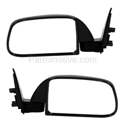 Aftermarket Replacement - MIR-1275L & MIR-1275R 1989-1995 Toyota Pickup Truck (For Models without Vent Window) Rear View Mirror Assembly Manual, Folding, Non-Heated SET PAIR Left & Right Side