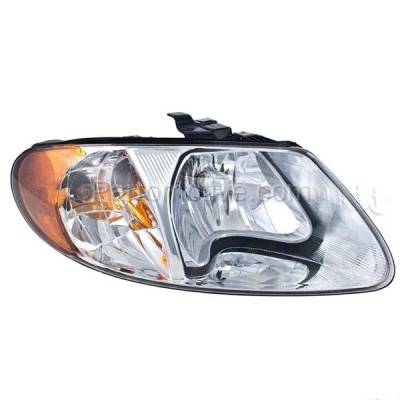 Aftermarket Replacement - HLT-1091RC CAPA 2001-2007 Dodge Grand Caravan & Chrysler Town & Country (with 113.3 in. Short Wheelbase) Headlight Assembly with Bulb Right Passenger Side