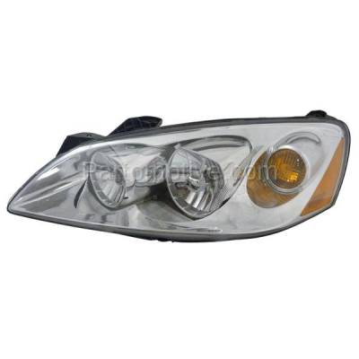 Aftermarket Replacement - HLT-1288L 2005-2010 Pontiac G6 (For Models without CTF Package) Front Halogen Headlight Assembly Lens Housing with Bulb Left Driver Side