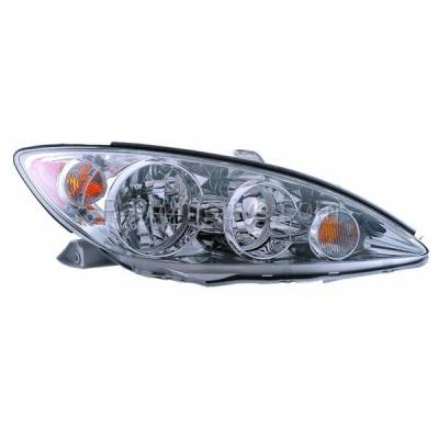 Aftermarket Replacement - HLT-1255R 2005 2006 Toyota Camry (USA Built Vehicle) Front Halogen Headlight Headlamp Assembly with Bulb Right Passenger Side