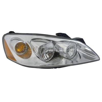 Aftermarket Replacement - HLT-1288R 2005-2010 Pontiac G6 (For Models without CTF Package) Front Halogen Headlight Assembly Lens Housing with Bulb Right Passenger Side