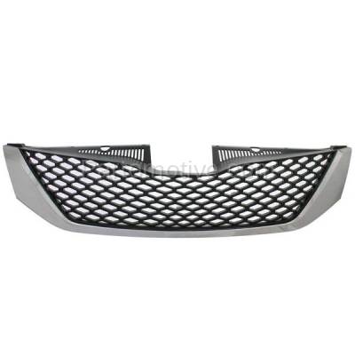 Aftermarket Replacement - GRL-2565 2011-2017 Toyota Sienna SE (For Models without Radar Cruise Control) Front Center Grille Assembly Chrome Shell & Black Mesh Insert