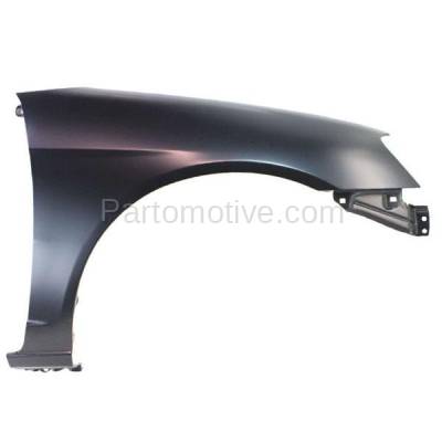 Aftermarket Replacement - FDR-1147RC CAPA 2001-2003 Honda Civic (Coupe & Sedan) (1.3L & 1.7L) Front Fender Quarter Panel (without Molding Holes) Right Passenger Side