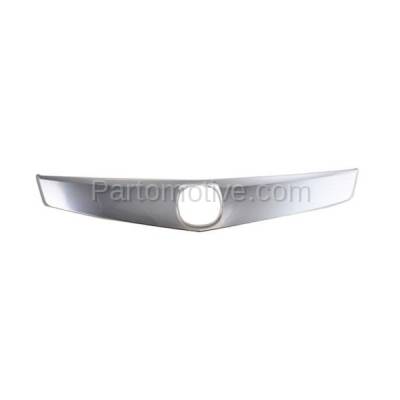Aftermarket Replacement - GRT-1006 09-10 TSX 4DR Front Upper Grille Trim Grill Molding Chrome AC1217101 71122TL2A00