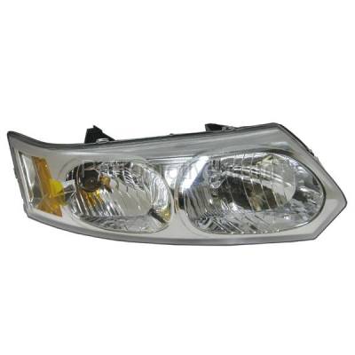 Aftermarket Replacement - HLT-1187R 2003-2007 Saturn Ion (1, 2, 3) (Sedan 4-Door) Front Halogen Headlight Assembly Lens Housing with Bulb Right Passenger Side