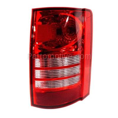 Aftermarket Replacement - TLT-1386R 2008-2010 Chrysler Town & Country (6Cyl, 3.3L 3.8L 4.0L) Rear Taillight Taillamp Assembly Red Clear Lens & Housing with Bulb Right Passenger Side