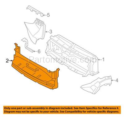 Aftermarket Replacement - RSP-1042 4-SERIES 14-16 Radiator Support AIR GUIDE , Lower Air Guide, w/ M Sport Line - Image 3