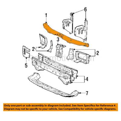 Aftermarket Replacement - RSP-1149 CONTOUR / MYSTIQUE 95-97 Radiator Support UPPER, Tie Bar FO1225143 F5RZ16138B - Image 3