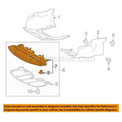 Aftermarket Replacement - ESS-1598 For 14-16 Corolla Front Engine Splash Shield Under Cover Guard Plastic TO1228192 - Image 3