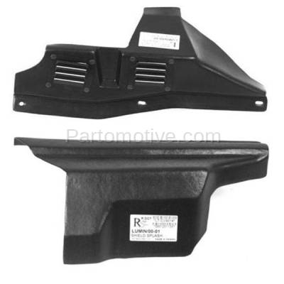 Aftermarket Replacement - ESS-1214L & ESS-1214R 90-01 Chevy Lumina Front Engine Splash Shield Under Cover Left & Right SET PAIR - Image 1
