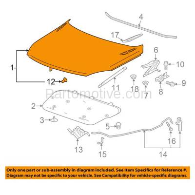 Aftermarket Replacement - HDD-1318 12-17 Regal Sedan Front Hood Panel Assembly Primed Steel GM1230409 20989166-PFM - Image 3