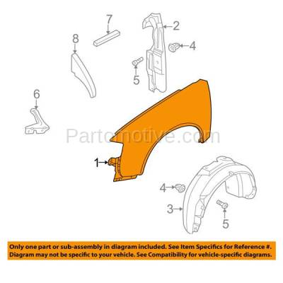 Aftermarket Replacement - FDR-1052LC CAPA 98-01 A6 Front Fender Quarter Panel Left Hand Driver AU1240112 4B0821105A - Image 3