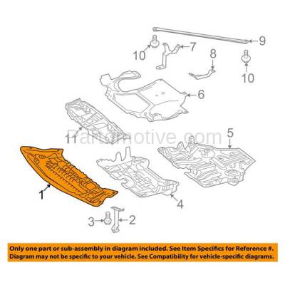 Aftermarket Replacement - ESS-1477 11-13 E-Class AWD Front Engine Splash Shield Under Cover Skid Plate 2125241330 - Image 3