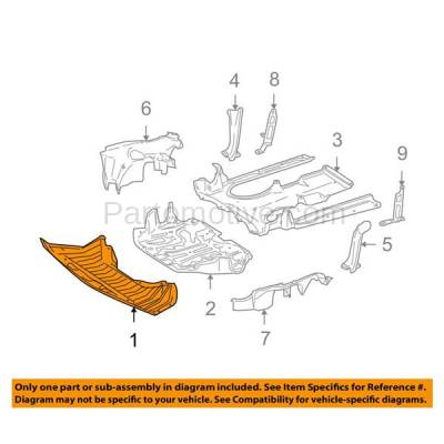 Aftermarket Replacement - ESS-1447 08-13 S-Class,14 CL-Class Front Engine Splash Shield Under Cover Guard MB1228148 - Image 3
