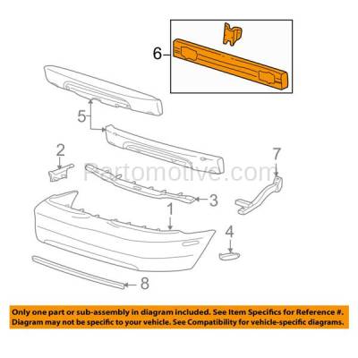 Aftermarket Replacement - BRF-1194R 99-04 Mustang Convertible/Coupe Rear Bumper Reinforcement Crossmember Impact Bar - Image 3