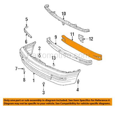 Aftermarket Replacement - BRF-1782F For 95-97 Avalon Front Bumper Reinforcement Impact Crossmember TO1006149 - Image 3