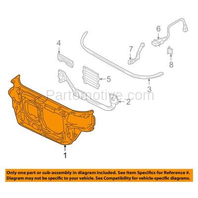 Aftermarket Replacement - RSP-1017 1996-2002 Audi A4/A4 Quattro (Avant, Base) Sedan & Wagon 4-Door Front Center Radiator Support Core Assembly Primed Plastic - Image 3