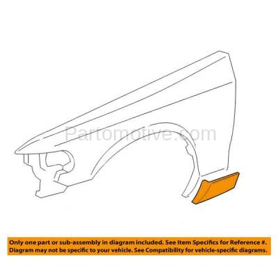 Aftermarket Replacement - FDT-1018L 98-11 Grand Marquis Front Fender Molding Moulding Trim LH Driver Side FO1292106 - Image 3