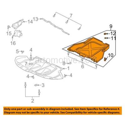 Aftermarket Replacement - ESS-1027 2001-01 Allroad Rear Engine Splash Shield Under Cover w/Manual Trans. 4Z7863822C - Image 3