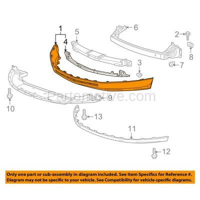 Buc 1988fc Capa 10 16 Srx Front Lower Bumper Cover Assy