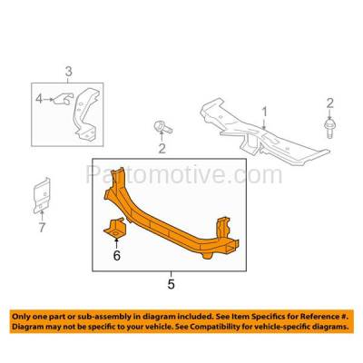 Aftermarket Replacement - RSP-1570 2008-2015 Mitsubishi Lancer (Hatchback & Sedan & Wagon) 2.0L Front Radiator Support Lower Crossmember Tie Bar Panel Primed Steel - Image 3