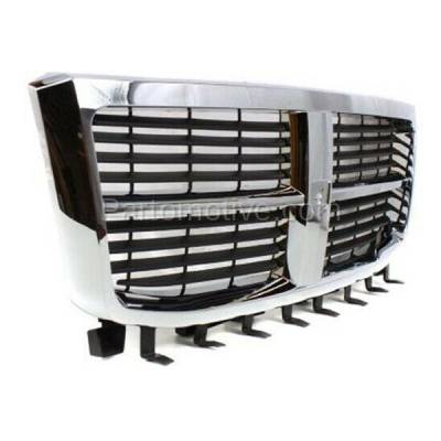 Aftermarket Replacement - GRL-1323 07-09 Durango Front Grill Grille Assembly Chrome Shell w/Black Insert 55078015AD - Image 2