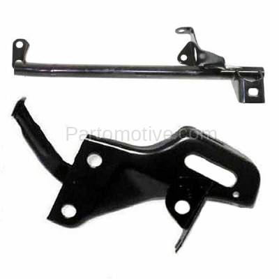 Aftermarket Replacement - BBK-1675L & BBK-1675R 1979-1981 Toyota Pickup Truck (DLX, SR5) (4WD) Front Bumper Face Bar Retainer Mounting Brace Bracket Made of Steel SET PAIR Right Passenger & Left Driver Side - Image 1