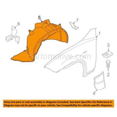 Ifd 2128r 2007 2010 Bmw X3 Front Splash Shield Inner