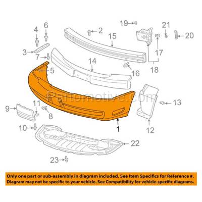 Buc 1835f 00 05 Deville Fwd Base Dhs Front Bumper Cover