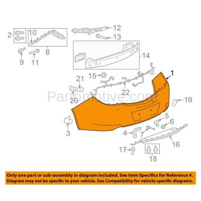 Buc 2107r 11 14 Regal Rear Bumper Cover Assembly Primed W