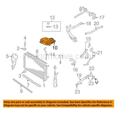 Ctr 1298 02 03 04 A6 Coolant Recovery Reservoir Overflow