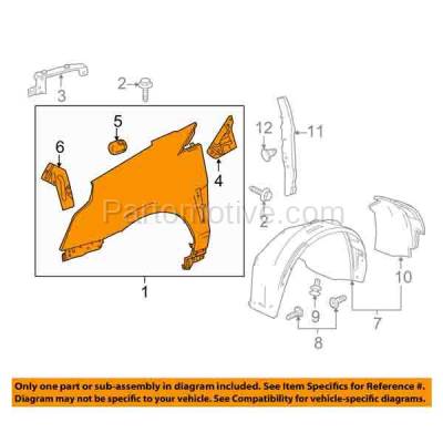 Fdr 1724r 10 16 Srx Front Fender Quarter Panel Right