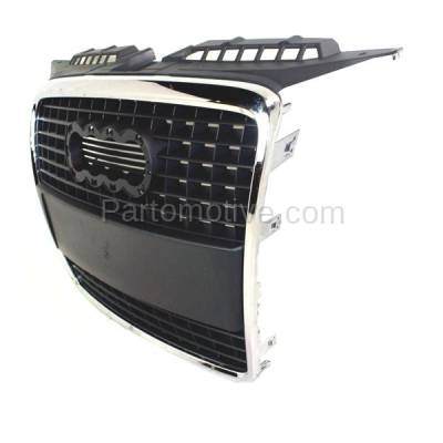 Aftermarket Replacement - GRL-1159 06-08 A3 Front Grill Grille Assembly Chrome Shell/Frame w/Black Insert AU1200115 - Image 2