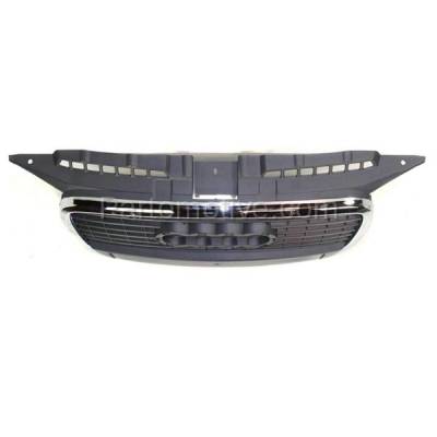 Aftermarket Replacement - GRL-1159 06-08 A3 Front Grill Grille Assembly Chrome Shell/Frame w/Black Insert AU1200115 - Image 3