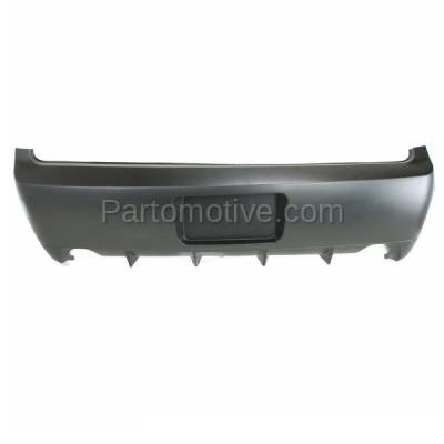 Aftermarket Replacement - BUC-3669R 2007-2009 Ford Mustang GT (Models with California Package) Rear Bumper Cover Assembly (without Park Assist Sensor) Primed Plastic - Image 1
