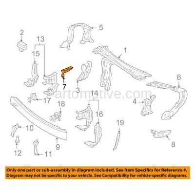 Aftermarket Replacement - RSP-1507R 2001-2007 Mercedes-Benz C-Class (203 Chassis) Front Radiator Support Side Bracket Support Panel Primed Made of Steel Right Passenger Side - Image 3