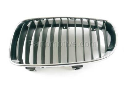 Aftermarket Replacement - GRL-1000L 2008-2013 BMW 1-Series (128i 135i 135is & M) Convertible & Coupe 2-Door Front Grill Grille Chrome/Black Plastic Left Driver Side - Image 2