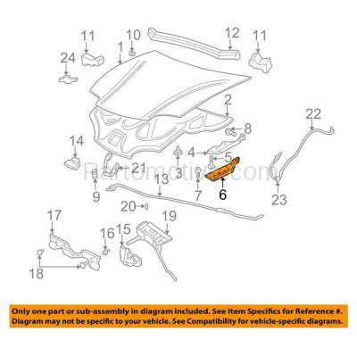 Aftermarket Replacement - HDH-1066L & HDH-1066R 1995-2005 Chevrolet Cavalier & Pontiac Sunfire (Convertible & Coupe & Sedan) Front Hood Hinge Lower Bracket Made of Steel PAIR SET Left Driver & Right Passenger Side - Image 3