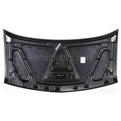 Aftermarket Replacement - HDD-1218C CAPA 1995-2005 Chevrolet Astro & GMC Safari (Standard & Extended Cargo/Passenger Van) 4.3L Front Hood Panel Assembly Primed Steel - Image 3