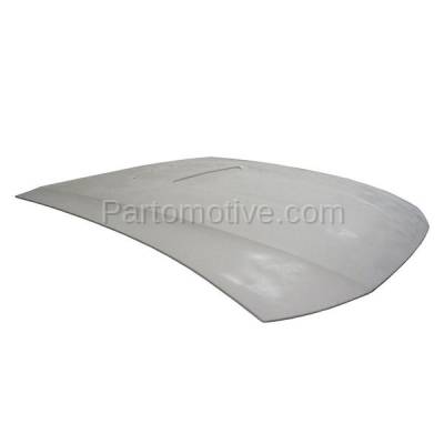 Aftermarket Replacement - HDD-1158C CAPA 1999-2004 Ford Mustang (Convertible & Coupe 2-Door) V6/V8 Front Hood Panel Assembly Gelcoat Fiberglass Plastic without Air Scoop - Image 2