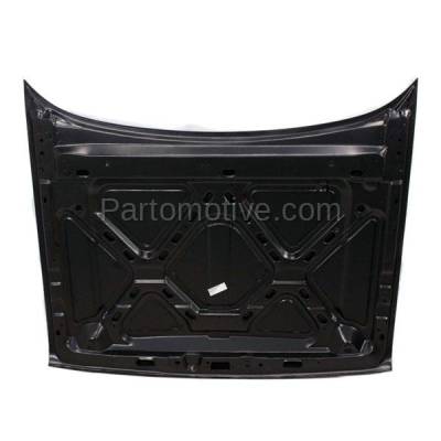 Aftermarket Replacement - HDD-1076C CAPA 1993-1998 Jeep Grand Cherokee (Base, Laredo, Limited, Orvis, SE, TSi) (without Vent & Louver Holes) Front Hood Panel Assembly Primed Steel - Image 3