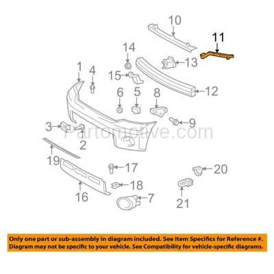 Aftermarket Replacement - BRT-1147FRC 07-13 Tundra Pickup Truck & 08-17 Sequoia Front Bumper Cover Face Bar Outer Retainer Mounting Reinforcement Support Bracket Right Passenger Side - Image 3