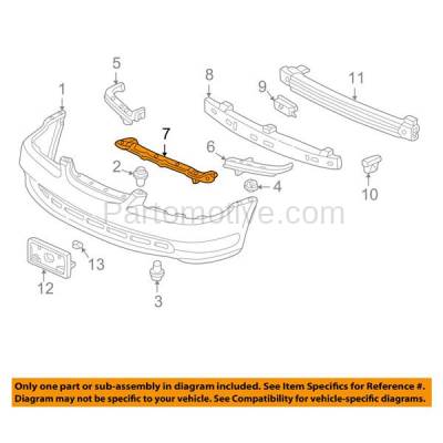 Aftermarket Replacement - BRT-1070FC 98-02 Accord 2-Door Coupe Front Bumper Cover Retainer Mounting Brace Center Reinforcement Beam Support Steel - Image 3