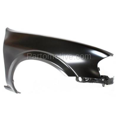Aftermarket Replacement - FDR-1465LC & FDR-1465RC CAPA 2000-2001 Nissan Maxima (3.0 Liter V6 Engine) Front Fender Quarter Panel (without Molding Holes) Primed Steel SET PAIR Right & Left Side - Image 3