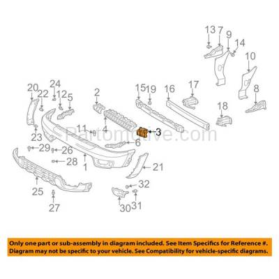 Aftermarket Replacement - BBK-1579R 2003-2005 Toyota 4Runner Front Bumper Face Bar Retainer Mounting Brace Reinforcement Plate Bracket Made of Steel Right Passenger Side - Image 3