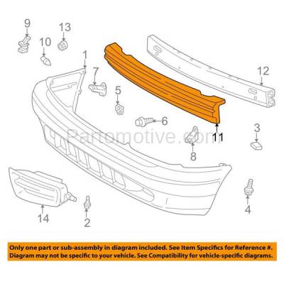 Aftermarket Replacement - ABS-1389F 01-03 Sienna Van 3.0L Front Bumper Face Bar Impact Absorber TO1070129 5261108020 - Image 3