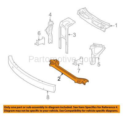Aftermarket Replacement - RSP-1542 2006-2011 Mercedes-Benz ML-Class (ML320/ML350/ML450/ML550/ML63 AMG) Front Radiator Support Lower Crossmember Tie Bar Panel - Image 3