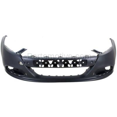 Aftermarket Replacement - BUC-1440FC CAPA NEW 13-16 Dart Front Bumper Cover w/Fog Lamp Holes CH1000A09 1TS71TZZAE - Image 1