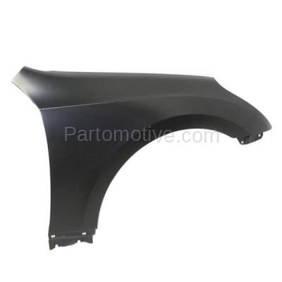 Aftermarket Replacement - FDR-1252RC CAPA 2011-2016 Hyundai Equus (4.6L & 5.0L V8 Engine) Front Fender Quarter Panel (with Molding Holes) Primed Steel Right Passenger Side - Image 1